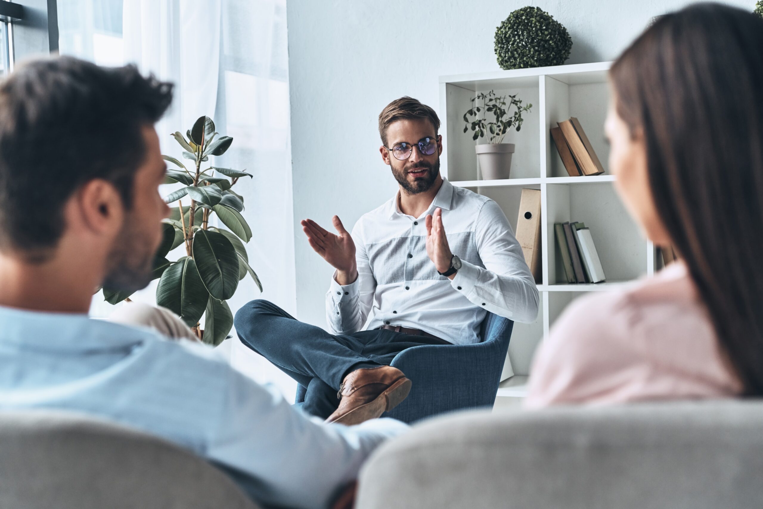 Image of a schema therapist for couples working on limited reparenting to help a marriage in high conflict.