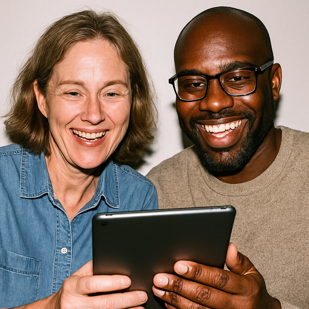 Image of two participants in the schema therapy for couples online training program.