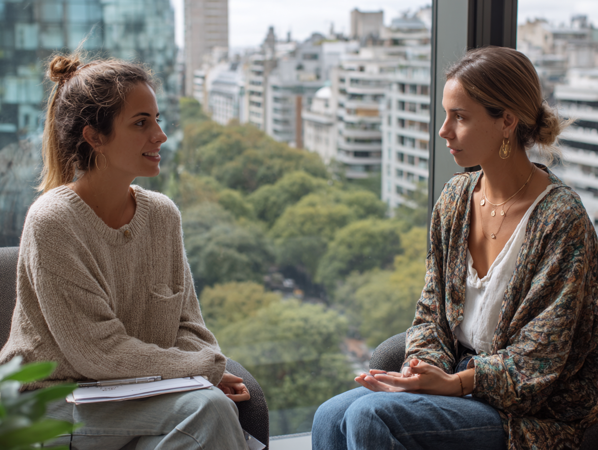 Therapist in Buenos Aires, Argentina, applying schema therapy skills with individual client