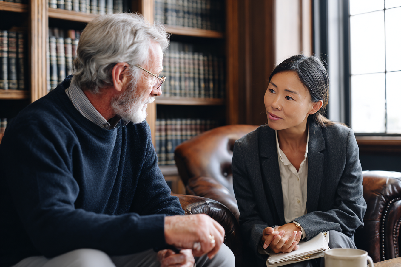 First-generation schema therapy trainer mentoring a next-generation clinician during lineage transmission.